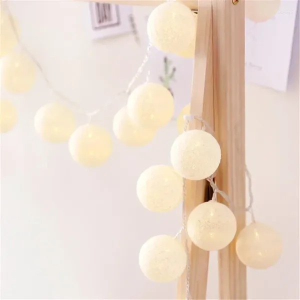 Cordes USB Colorfull Coton Guirlande LED Boules De Noël Chaîne Lumières De Vacances Pour La Décoration De La Maison De Mariage Fée Chambre Décor