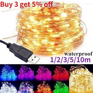 Strings USB LED String Lights 10m Waterproof Fairy For Christmas Tree Wire Garland Light Wedding Party Outdoor