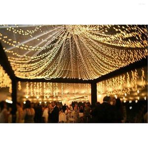 Cordes blanc chaud LED rideau basse tension chaîne lumières année noël fête de mariage décoration fil de cuivre lampe US/AU/EU/UK