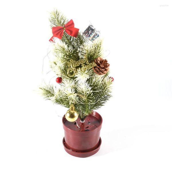 Cuerdas El agua activa el árbol de Navidad Luces de cadena LED Árboles de Navidad creativos 20LEDs Alambres de cobre blanco cálido Decoración de la lámpara