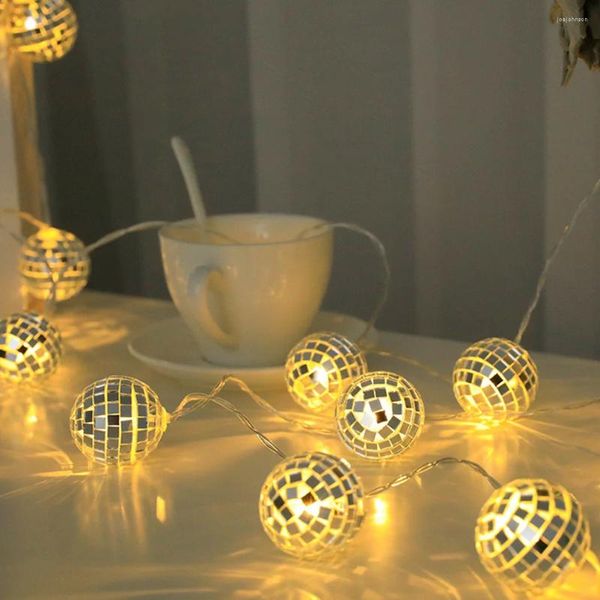 Strings Lights de mariage Décor Home Ornement Mini Disco Ball LED Camping Tent Accessoires Décoration de Noël pour chambre à coucher