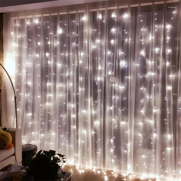 Cuerdas Suministros de boda Diseño de fondo Luces LED Cascada de agua digital 3m X Luz de Navidad Exterior / Interior