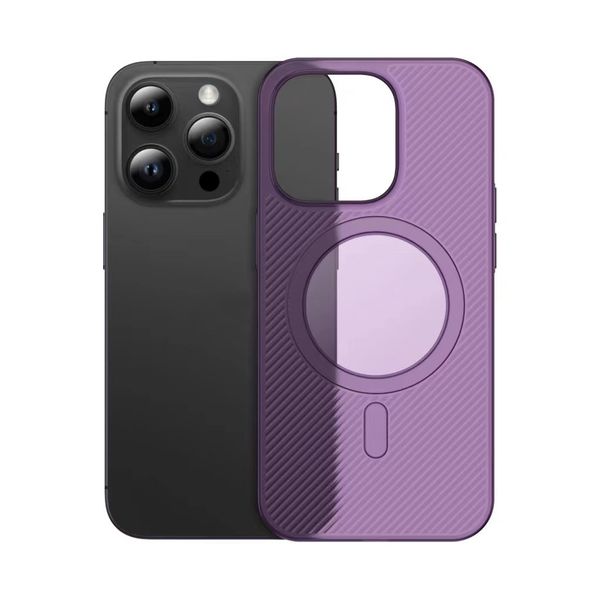 Coque magnétique solide conçue à rayures, avec protection d'objectif d'appareil photo, pour Apple iPhone 13 14 Plus 15 Pro Max