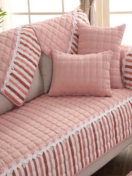 Stripe modernas cubiertas de sofá de algodón para muebles Sofá SOFA Slip -Slip Mat Home Textile Forros para Muebles de Sala CX5275264134