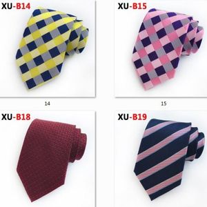 Cravate à rayures 20 couleurs 146*8 cm cravate de mariage Jacquard pour hommes pour la fête des pères cravate en polyester d'affaires cadeau de noël