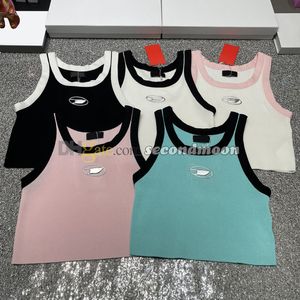 Contraste Couleur Tanks Top Femmes Sans manches Yoga T-shirt