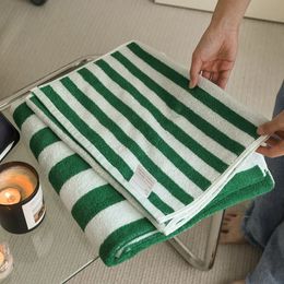 Streep pure handdoeken absorberend voor badkamer huidvriendelijke zachte comfortabele kinderen gezicht handdoek hand strand bad 240506