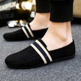 Stripe Salke Sneakers Men Chaussures Black Blue Slip on Logs Footwear Soft Confort Casual for Flats Zapatos Casules 231227