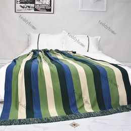 Couvertures de fil en tricot à rayures Stripe Super Soft Treat All Season Simple Conforth Liberet Scaril de style Europe Scarf207y