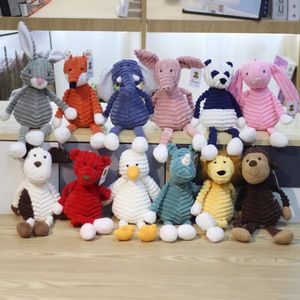 Gestreepte dieren hanglang pop Nieuwe gestreepte dieren pluche speelgoed konijnpop grijp machinegreepgift groothandel