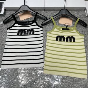 Gilet en tricot à rayures t-shirts d'été femme designer vêtements de style norme