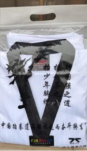Uniforme Gi rayé à manches longues TKD vêtements blanc uniforme de Taekwondo WTF karaté Judo Duobok vêtements enfants adultes unisexe 240122