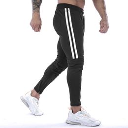 Pantalon de Jogging de Sport rayé hommes joggeurs en cours d'exécution pantalon d'entraînement de football vêtements de Sport pantalon de survêtement d'entraînement de gymnastique piste mâle 240228