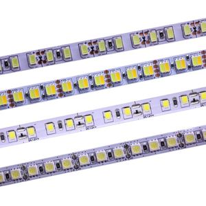 Strips 24V 120leds/m 5054 5730 2835 5025 5m LED Strip Lichte tape CCT RGB 4000K Neutraal Wit Warm witgelegen stip