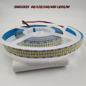 Strips 2835 LED Strip DC 12V 24V Tape Light 5m 60/120/240/480 LED's/M Flexibele streep Waterdicht lint Buitenkabellichten