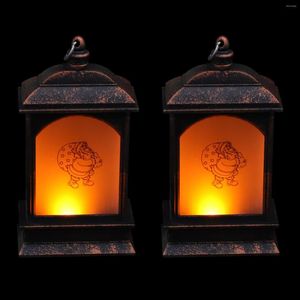 Bandes 2pcs éléments de noël veilleuse décorative vent lanterne lampe de décoration de table