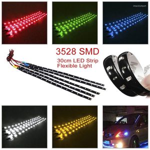 Strips 2 stks LED -strip SMD3528 Waterdichte flexibele 30 cm Roodblauw Wit Warm Warm Super Bright Car Styling Decor Stickers Lamp