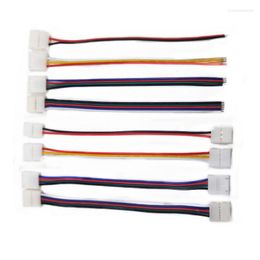 Bandes 2pin 3pin 4pin 5pin 6pin Connecteur LED Adaptateur sans soudure pour bande 3528 RGB RGBW RGBCCT