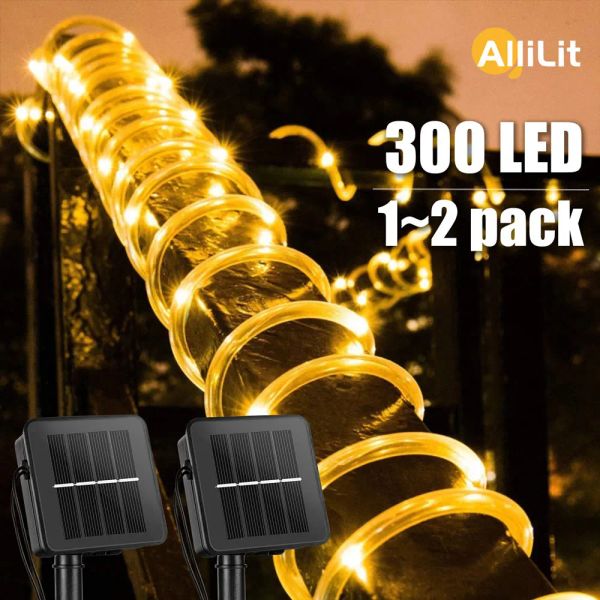 Strips 32m / 22m / 12m / 7m Rope Strip Light LED SOLAR LED IP65 TUBE ARRÉPHANT TUBE FAIRES LUMIÈRES DE FAIR