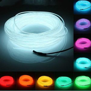 Bandes 3V 5V 12V 2M/3M/5M néon lumière danse fête décor lampe à LED Flexible EL câble métallique Tube bande étanche