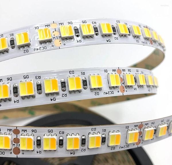 Bandes 5m 120leds/m 5025 CCT WW CW LED bande température de couleur réglable 12V 24V étanche IP20 65 67