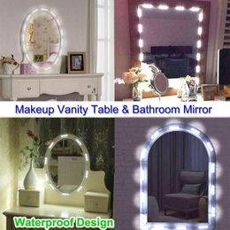 Tiras 5M Tocador Con Espejo Maquillaje Espejo Cadena de luz USB 5V Tocador Lámpara de baño Cinta Led Vanidad Maquillaje Strip245V