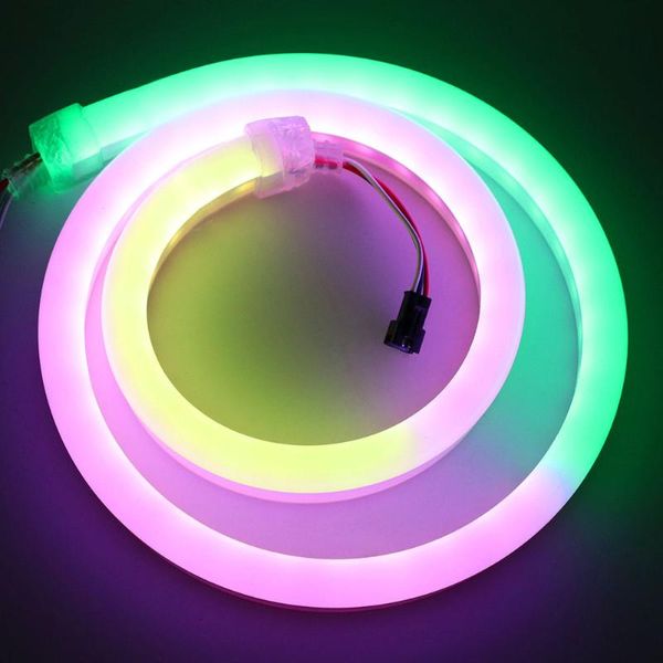 Bandes adressables Led Neon Rope RGB Pixel Light SK6812 WS2812B WS2811 5V 12V 60leds / m Étanche Commercial Strip Lights 1m 2m 5mLED Strips