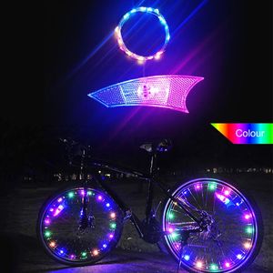 Bandes Loues de roue à vélo à pneu léger lampe clignotante Sécurité avertissement Réfert de nuit Cycling String Lights LED