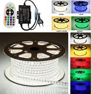 Strips Bluetooth LED -strip AC220V RGB -tape AC110VSMD Flexibele lint Witte kleur voor Hone Decoratie 3 -stks Controller