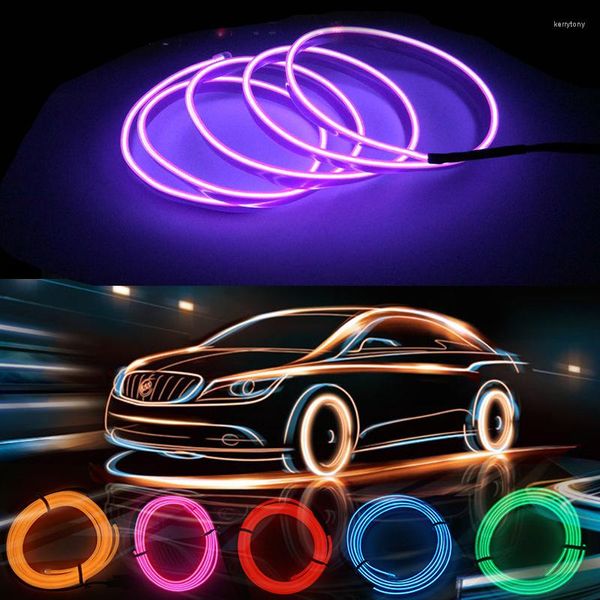 Tiras para Interior de coche, lámpara decorativa Led, cableado, tira de neón para Auto DIY, luz ambiental Flexible, diodo de ambiente de fiesta USB