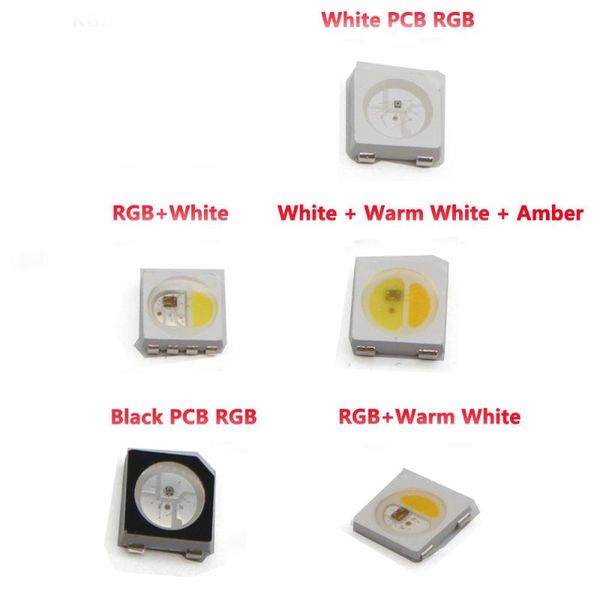 Bandes puce 10-1000 pièces RGB RGB/RGBW/WWA SMD Version noir/blanc adressable individuellement bande numérique 5VLED StripsLED LED