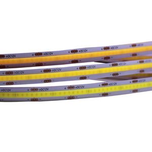 Strips COB LED Streifen 320 384 528 LED's Hohe Dichte Flexibele LED-Leuchten DC12V 24V RA90 3000K 4000K 6000K band 5 Mt / Los.