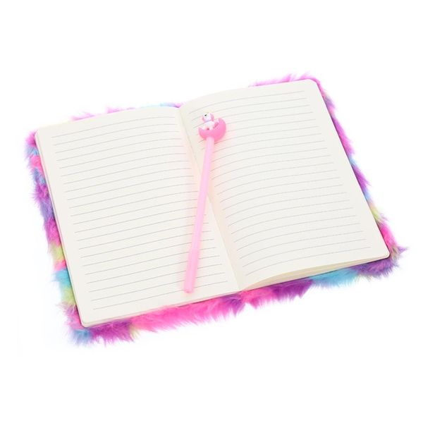 Strips Mignon Cat Notebook avec Lock Kawaii Unicorn Journal Journal A5 Organisateur de l'agenda Organisateur Merveilleux Livre de note de note