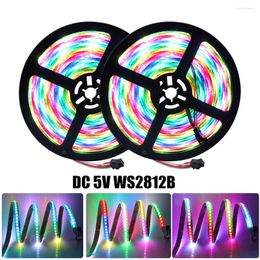 STRIPS DC5V WS2812B LED STRIP 1M/3M/5M 30/60/144 PIXELS/LEDS/M SMART PIXEL WS2812 IC; IP30 IP65 Deam Color Light