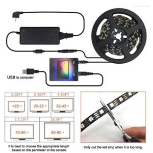 Bandes bricolage TV PC écran de rêve USB LED bande HDTV ordinateur moniteur rétro-éclairage adressable ensemble complet E7