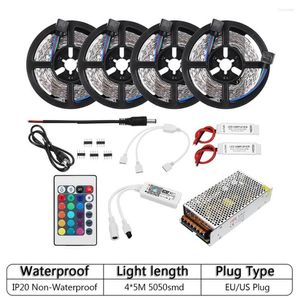 Strips High Power SMD LED Strip Lights Kit Smart Home WiFi-app Remote Control Light Work met Alexa Set AC110-240V 20m 20A