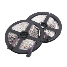 Tiras ICOCO 1 juego 2x5 metros 1 rollo profesional 600 LED 3528 SMD RGB largo tiempo de servicio LED Super brillo tira de luz flexible 250z