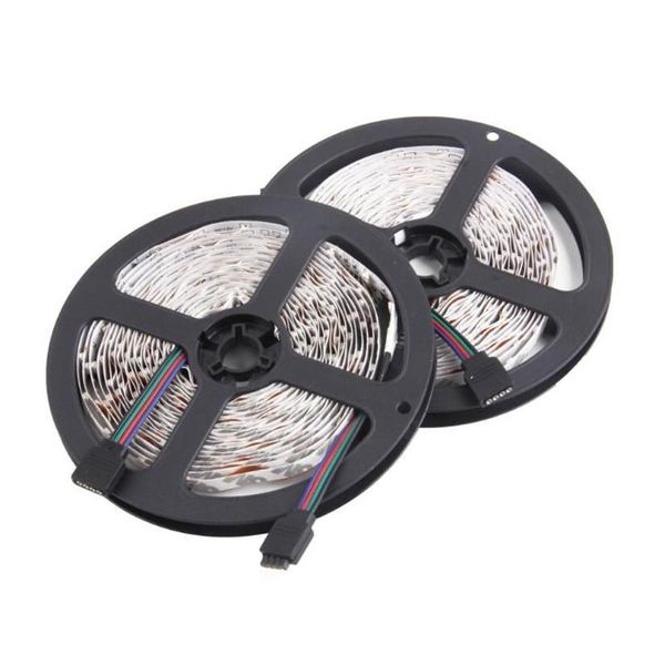 Bandes ICOCO 1 ensemble 2x5 mètres 1 rouleau professionnel 600 LED s 3528 SMD RGB longue durée de Service LED bande lumineuse Flexible Super luminosité 2882