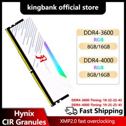 Strions Kingbank RGB DDR4 3600MHz 8 Go 16 Go 4000 16 Go de mémoire de bureau Mémoire de mémoire MODULEBLADE RGB STRIGATION LUMIÈRE CJR CJR GRANULES DE HYNIX