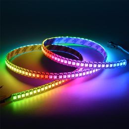 Strips LED 1M 2M 3M 4M 5M 5V WS2812B Strip Licht afzonderlijk Adresable WS2812 Smart RGB -tape Zwart/Wit PCB Waterdichte IP30/65/67 LED STR