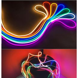 Bandes LED 1 M/2 M/3 M/4 M/5 M néon lumière danse fête décor lampe Flexible El câble Tube étanche bande voiture intérieur LED