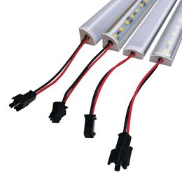 Tiras LED 2-20pcs / Lot Barra de luz JST SM 2 pines conectables 5730 SMD 36LEDs DC 12V 50cm Perfil de gabinete Aluminio Hard StripLED