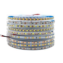 Strips LED 2835 CW/WW Dual White Color Temperatuur Instelbare CCT 5V 12V 24V Dubbele flexibele strip 120leds/m Tape Lightled