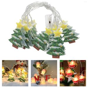 Strips LED Kerstverlichting String Snowman Tree Santa Claus Sfeer Decoratie voor thuisdecoratie