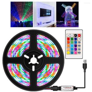 Bandes lumière LED télécommande Flexible RGB décoration rétro-éclairage lampe USB étanche nuit chaîne lumineuse