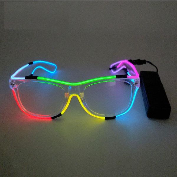 Bandes LED multicolores Rave Party NightClub Festival Glow Props Mi Nail Glasses Danse Décorer Vacances Light Up Fournitures Ambiance NeLED