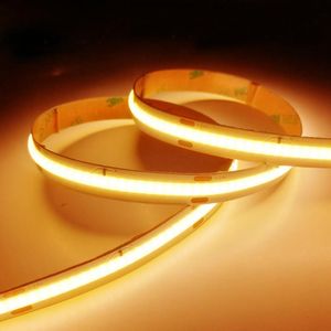 Bandes LED Strip Light 384 528 LED Haute Densité Flexible FOB COB Tape RA90 Warm Nature Cool White Linear Dimmable DC12V 24VLED