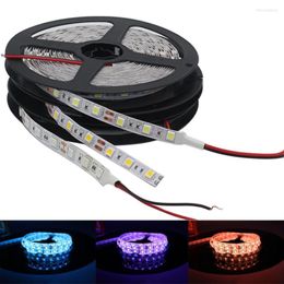 Bandes Led Strip Light DC 5V 12V 24V StripLED RGB PC Étanche 5M Lumières colorées 5 12 24 V Bande LedStrip Lampe TV Rétro-éclairage