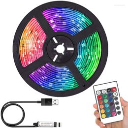 Strips LED Strip Lights 5V USB RGB 2835 Bluetooth -besturing Flexibele lamp tape Lintdiode voor festival slaapkamer Luces tv -bureau decor fita