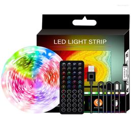 Strips LED-stripverlichting voor tv RGB SMD Flexibele lint Waterdichte lichtstring 1-5m Tape diode USB 44 toetsen afstandsbediening